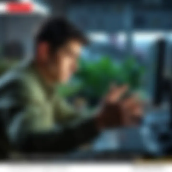 Farming Rewards Struggles A person looking at a computer screen with disappointed expressions while analyzing low farming rewards