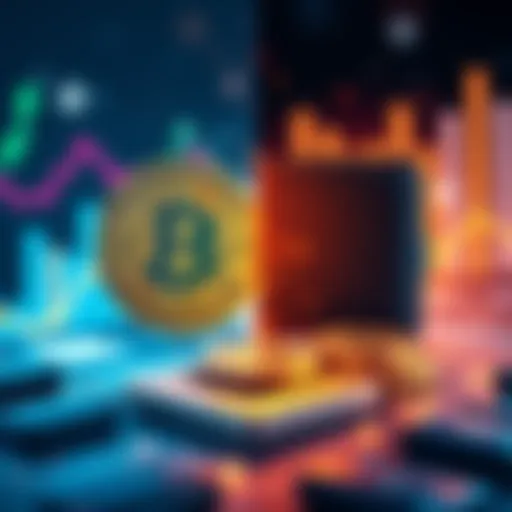 A split image showing a digital asset symbolizing FBTC on one side and a secure cold wallet on the other, highlighting investment choices.