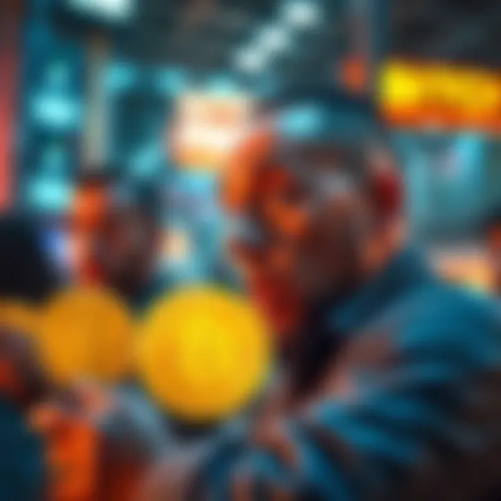 Investors looking worried while selling Bitcoin in a market downturn