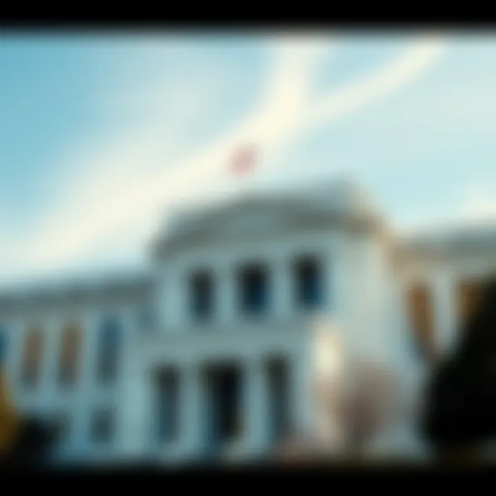 A view of the Federal Reserve building with a clear sky, representing stability in interest rates.