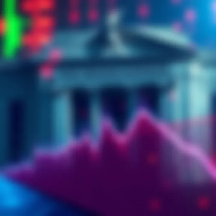 Graph showing a downward trend in interest rates with a Federal Reserve logo