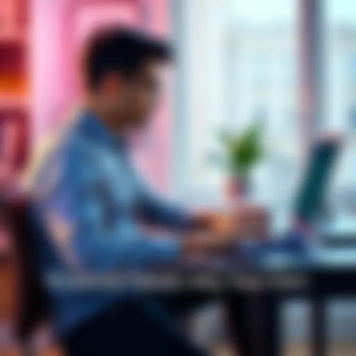 A person sitting at a desk with a laptop, reviewing financial documents and creating a budget plan, symbolizing self-reliance in personal finance.