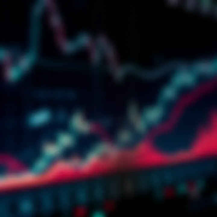 Financial market chart A line graph showing fluctuating financial market trends over the years