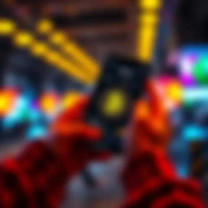 A person holding a smartphone displaying a Bitcoin wallet interface, looking excited about their first cryptocurrency purchase.