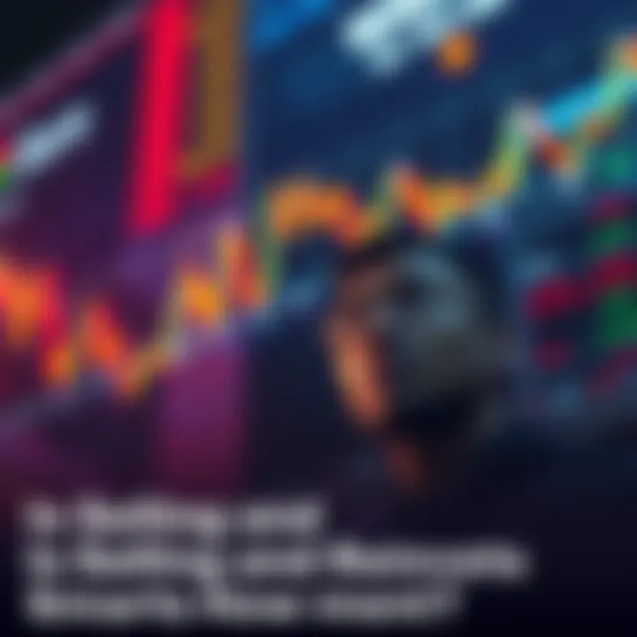 A person looking at a stock market chart with a concerned expression, considering selling Flare investments at a loss and thinking about reinvesting.