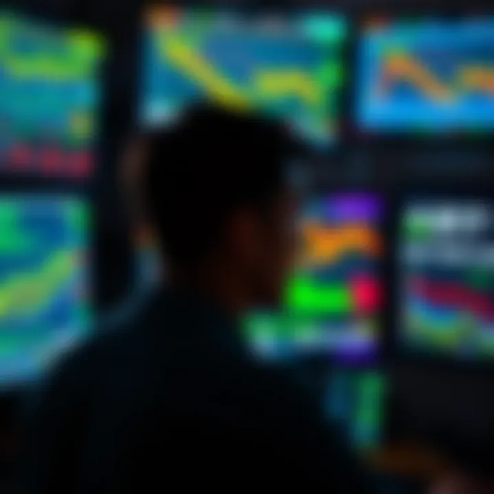 A former Bitcoin miner reflects on their experience in front of multiple computer screens displaying cryptocurrency data.