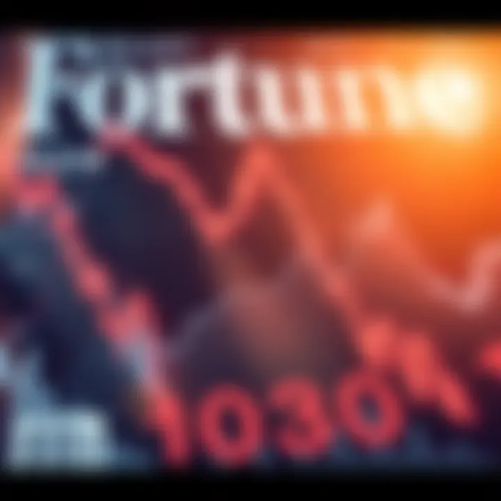 Fortune Magazine with financial charts Fortune Magazine cover featuring financial charts and graphs, reflecting the theme of finance and media credibility