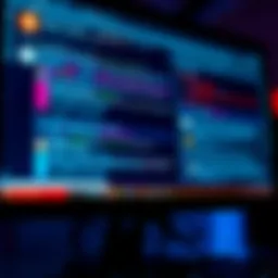 Computer screen showing forum discussions Close-up of a computer screen displaying cryptocurrency forum discussions, with a focus on the text and a privacy warning icon