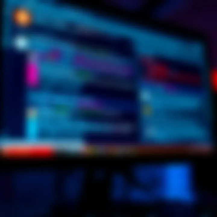 Close-up of a computer screen displaying cryptocurrency forum discussions, with a focus on the text and a privacy warning icon