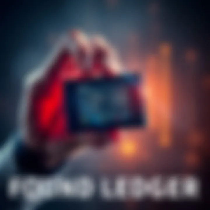 A hand holding a recovered ledger device with a surprised expression