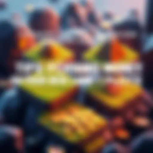 Four game land plots with coins Four colorful game land plots with coins scattered across them, showing ways to earn money from gameplay.