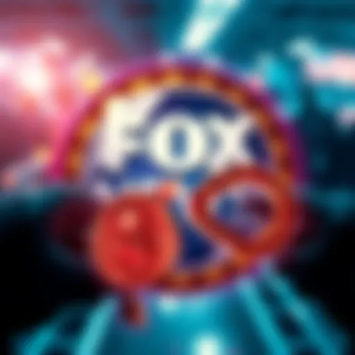 Fox News logo with graphic showing Bitcoin and a broken link to symbolize severing ties