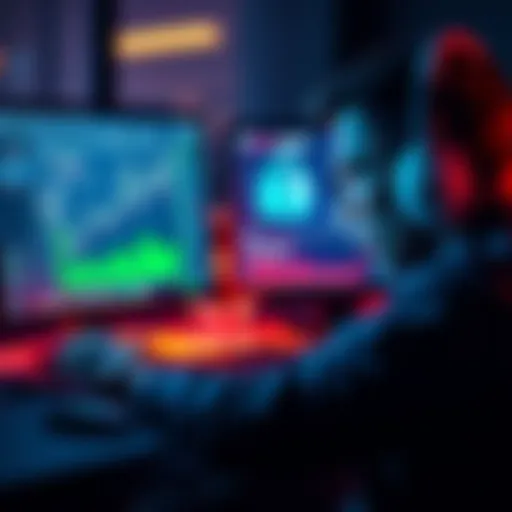 A concerned investor looking at a computer screen showing restricted account access related to crypto trading.