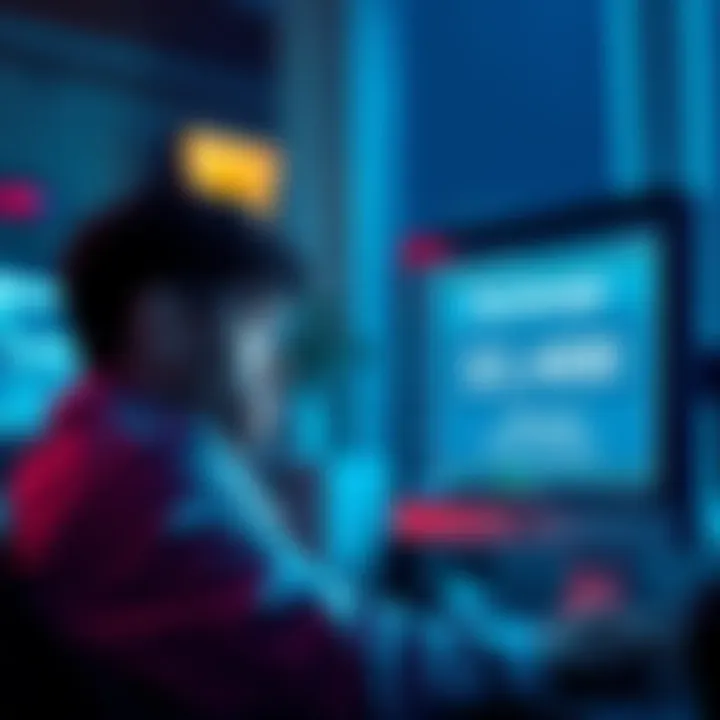 A frustrated person looking at a computer screen showing a frozen withdrawal status, with a worried expression.