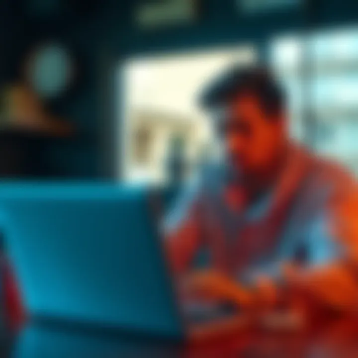 A person looking upset while using a laptop, symbolizing withdrawal issues on Coinbase.