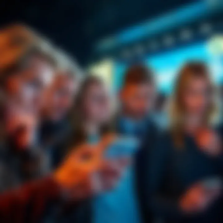 A group of people expressing frustration while looking at their devices, indicating trouble accessing their Coinbase accounts.