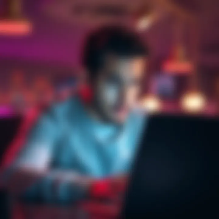 Frustrated crypto investor A person looking worried while checking their cryptocurrency on a laptop, highlighting the lack of hardware support for Chia.