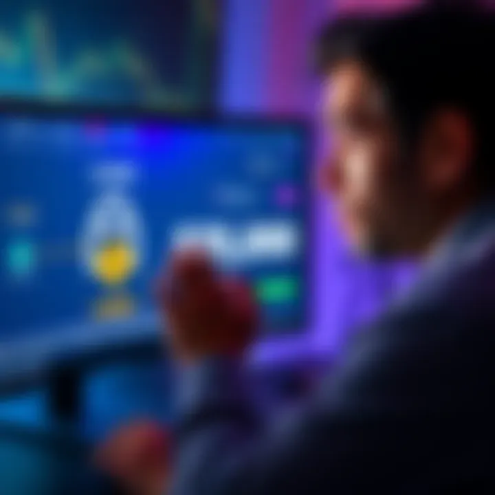 A person appears frustrated while staring at a computer screen showing a locked crypto account with a $35,000 balance.