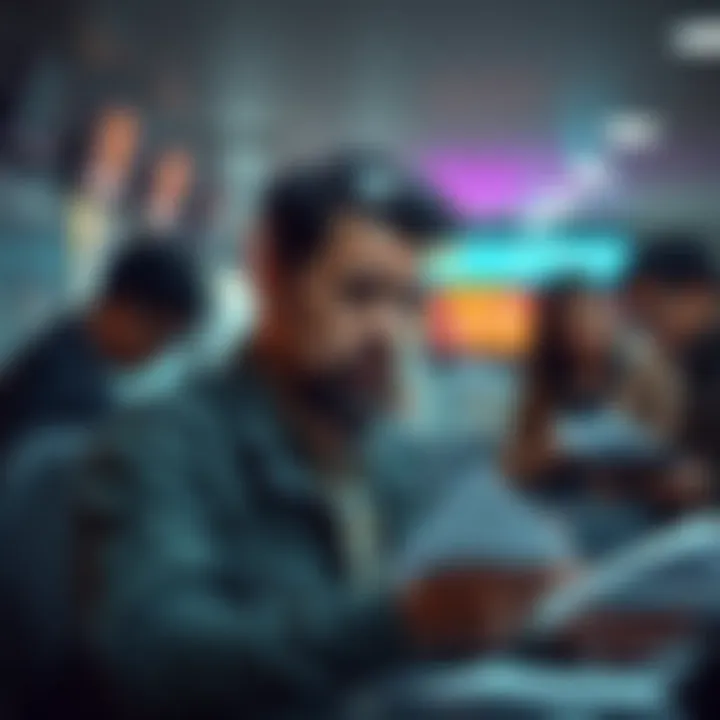 A person expresses frustration while discussing cryptocurrency transactions at St George Bank, surrounded by paperwork and bank personnel.