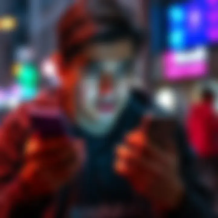 A person looking frustrated while using the Revolut app on their phone, expressing concern over delayed refunds.