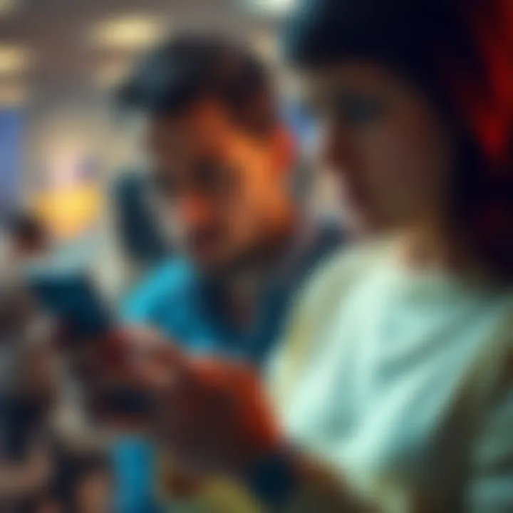 Angry customer holding a phone with salary payment notification and upset expression