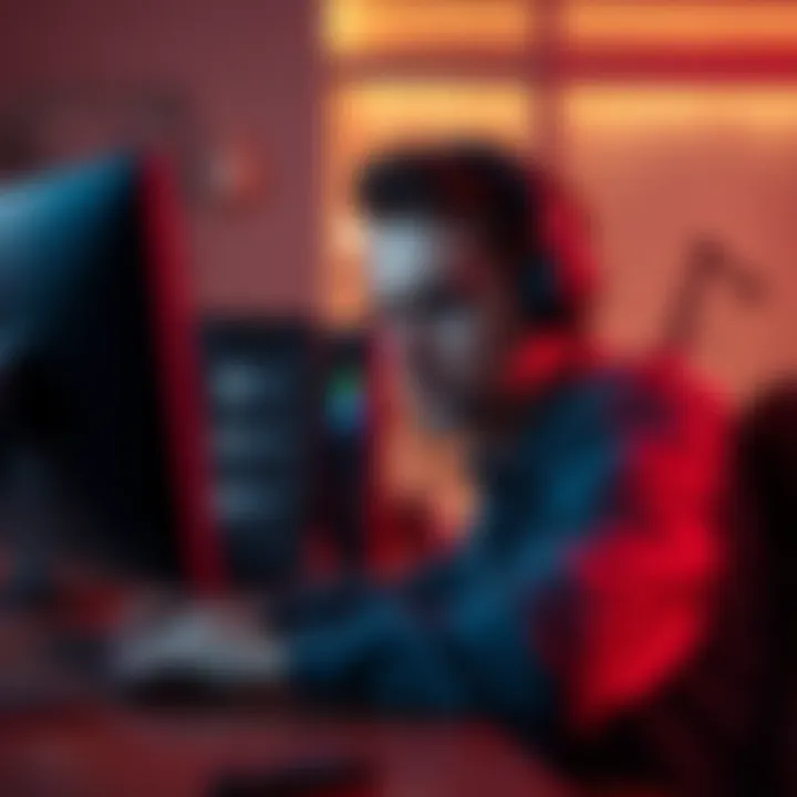 Person looking stressed while using a computer with customer support chat open