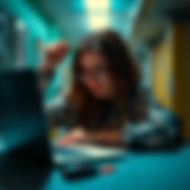 A person looking disappointed while closing a laptop, symbolizing a departure from a forum due to negativity