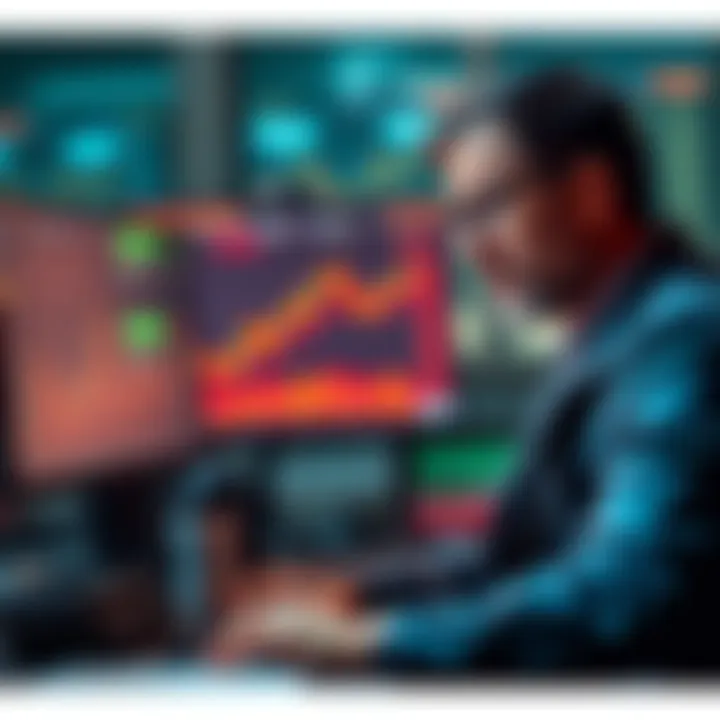 An investor looks disappointed while reviewing crypto charts and reports, showing a mix of gains and losses, symbolizing their feelings about failed projects.