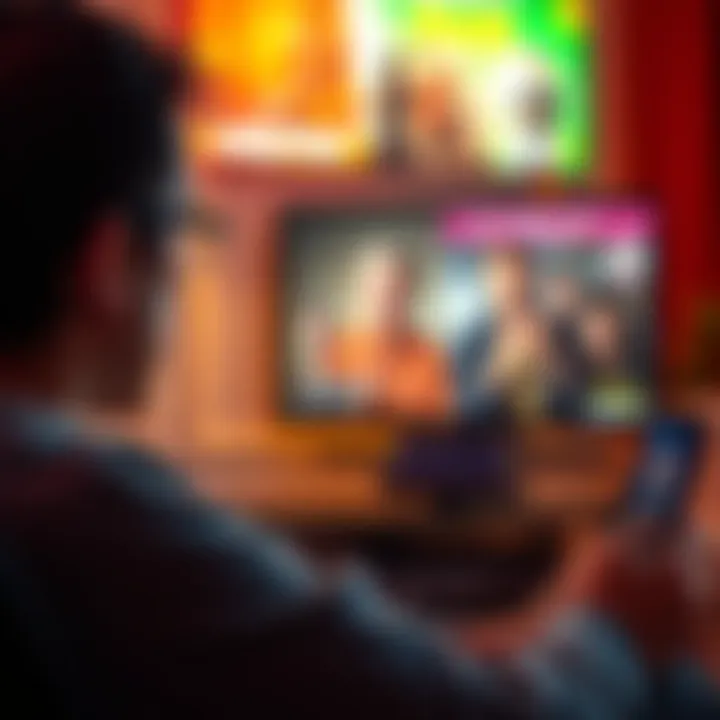 Frustrated person watching ads A person showing frustration while watching a long advertisement on their device, highlighting dissatisfaction with ad tactics.