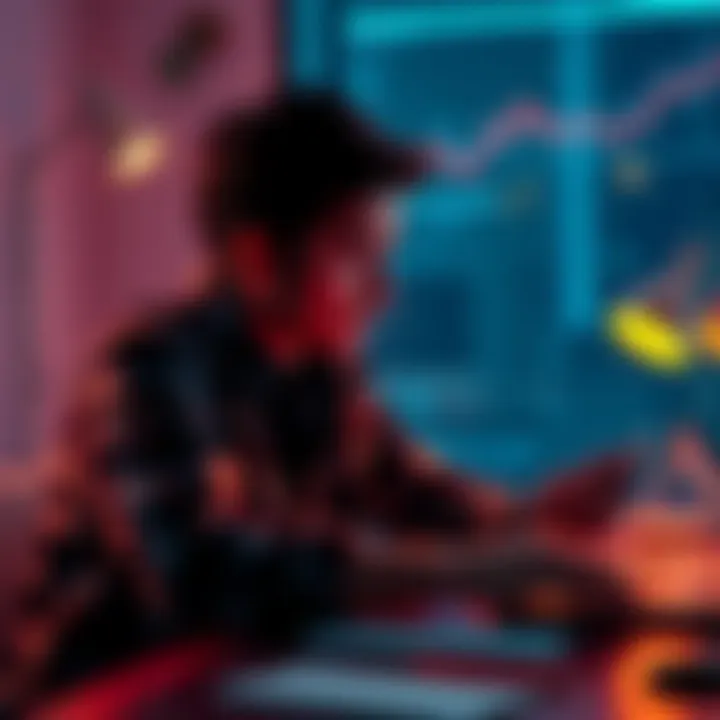 Frustrated person looking at crypto app A person sits at a desk, looking frustrated while viewing a cryptocurrency app on their phone, reflecting concerns about KYC rules in crypto.