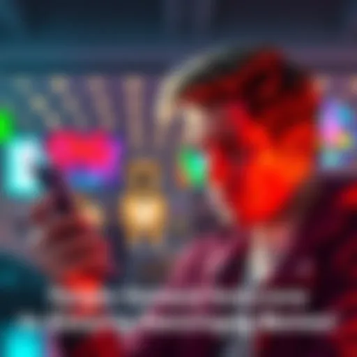 A frustrated person staring at their phone displaying dancing dog memes while shaking their head in annoyance