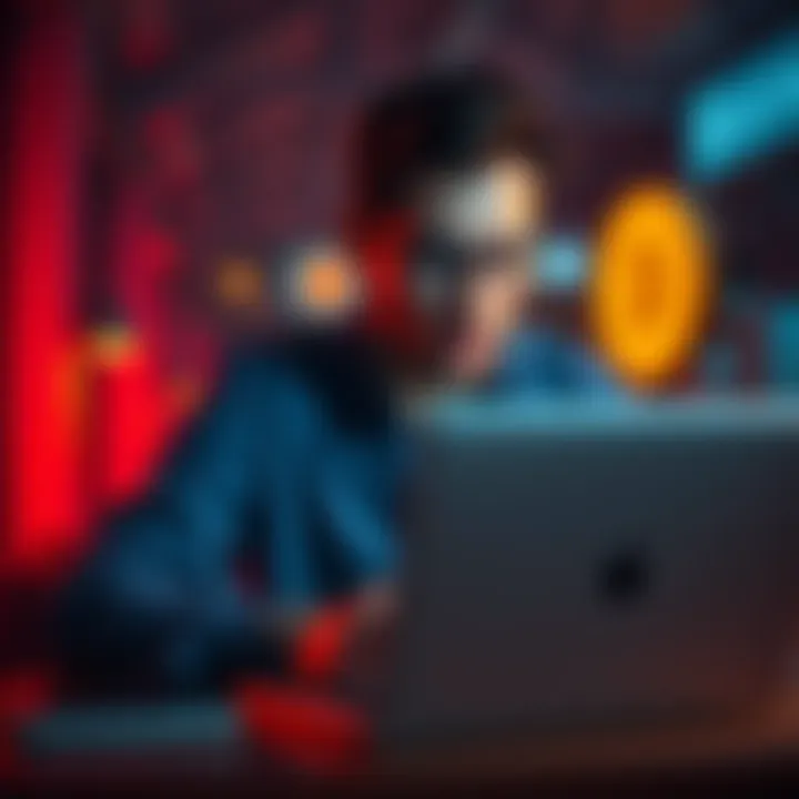 A person looking frustrated while using a laptop, symbolizing difficulties in buying Bitcoin on Kraken in the UK