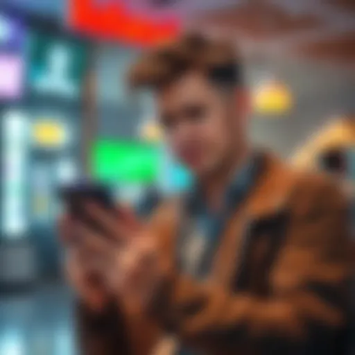 A person looking stressed while checking their phone for updates on a canceled order