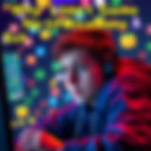 A gamer looking frustrated at their screen, surrounded by mini-game icons, with notification alerts missing