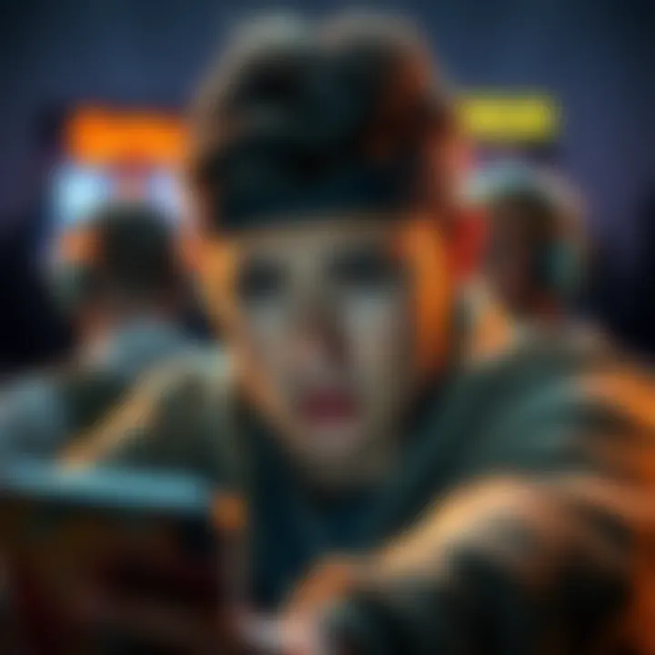 A gamer looks annoyed at their screen with popups blocking the collection of diamonds in a mobile game