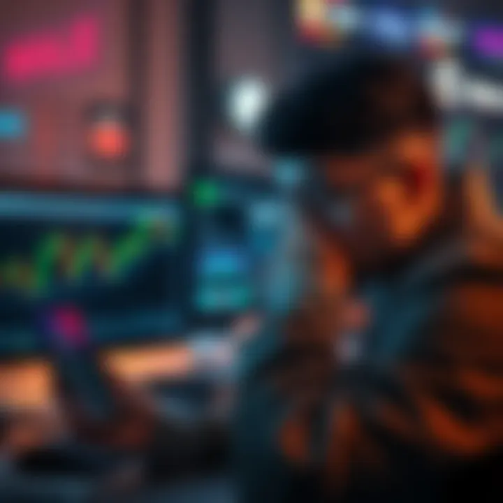 Frustrated Trader on Kraken Pro App A trader looking frustrated while using the Kraken Pro app, with a trading graph visible on the screen and an error message displayed, indicating stop loss and take profit issues.