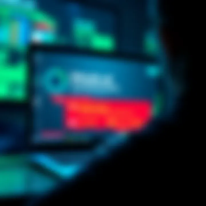 A distressed user looking at an error message on a laptop screen, capturing the frustration of accessing bitcoin.com.au