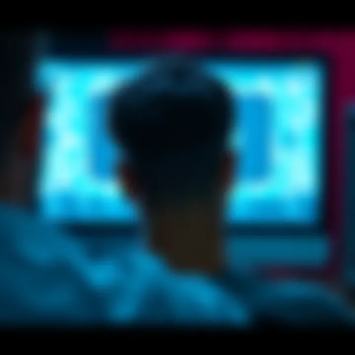 A person looking at a computer screen showing a frozen account message, expressing frustration and confusion.