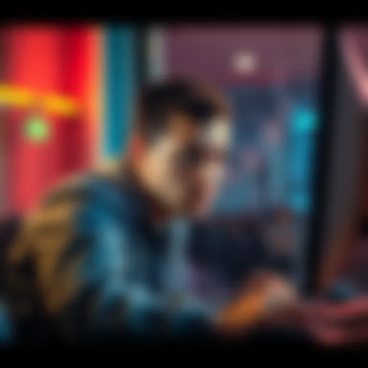 A person looking frustrated at a computer screen, attempting to withdraw funds, showing a worried expression