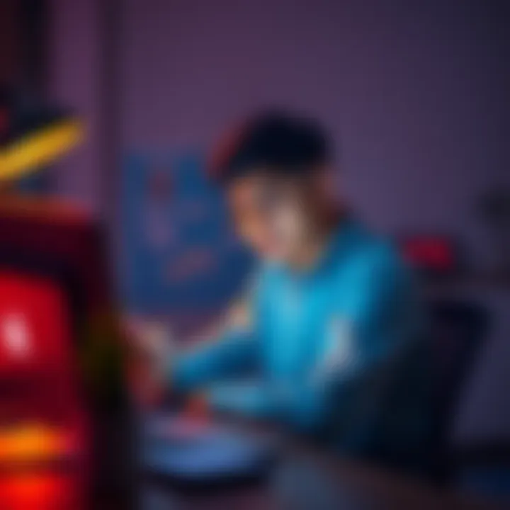 User looking frustrated at earnings A person sitting at a desk, looking disappointed while checking their earnings on a mobile app surrounded by ads