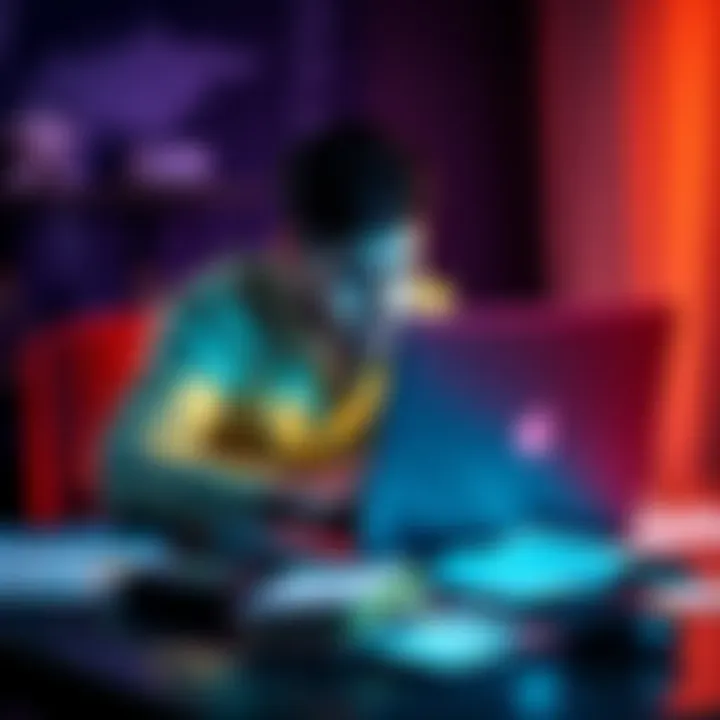 A person looking frustrated while sitting at a laptop, with financial documents scattered around, showing concern over a deposit requirement for KYC verification.
