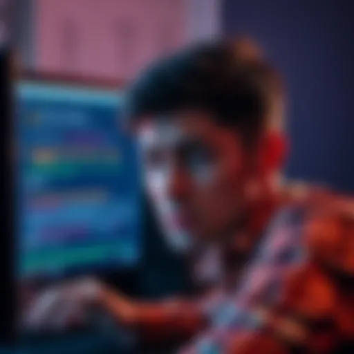A person looks frustrated while staring at a computer screen displaying error messages related to locked funds.