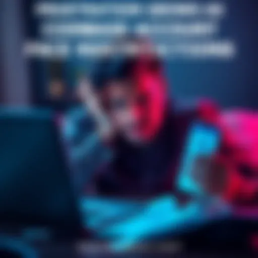 A person looking stressed while using a laptop, surrounded by documents, with a phone showing a Coinbase app screen