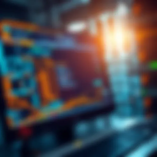 A computer screen showing a full node interface with network connections illustrated, representing its role in network strength.