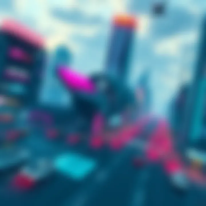 A futuristic city with advanced technology, featuring flying cars and smart buildings, showcasing life in the 2030s.