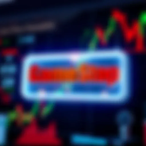 GameStop logo with stock chart showing fluctuations in price