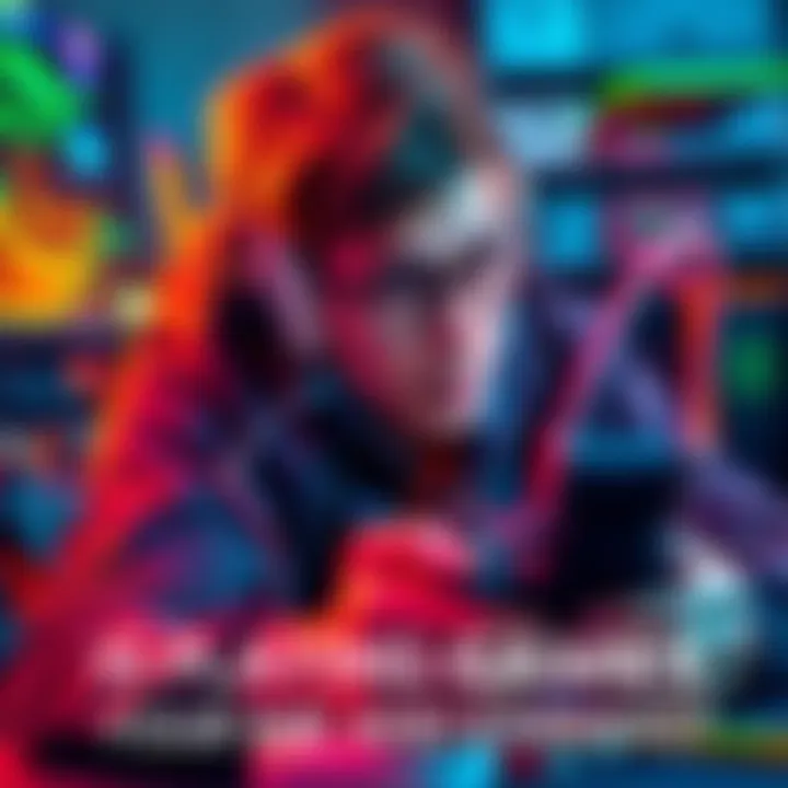 A person playing a video game with a focused expression, surrounded by gaming accessories, representing the balance of fun and potential gains in gaming.