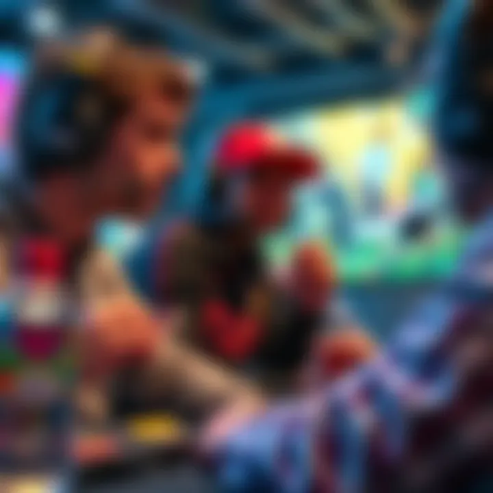 A close-up view of players discussing strategies for maximizing XP and collection bonuses in a gaming setting.