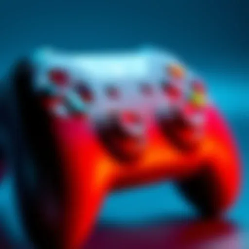Close-up of a gaming controller showing the highlighted button that boosts game performance