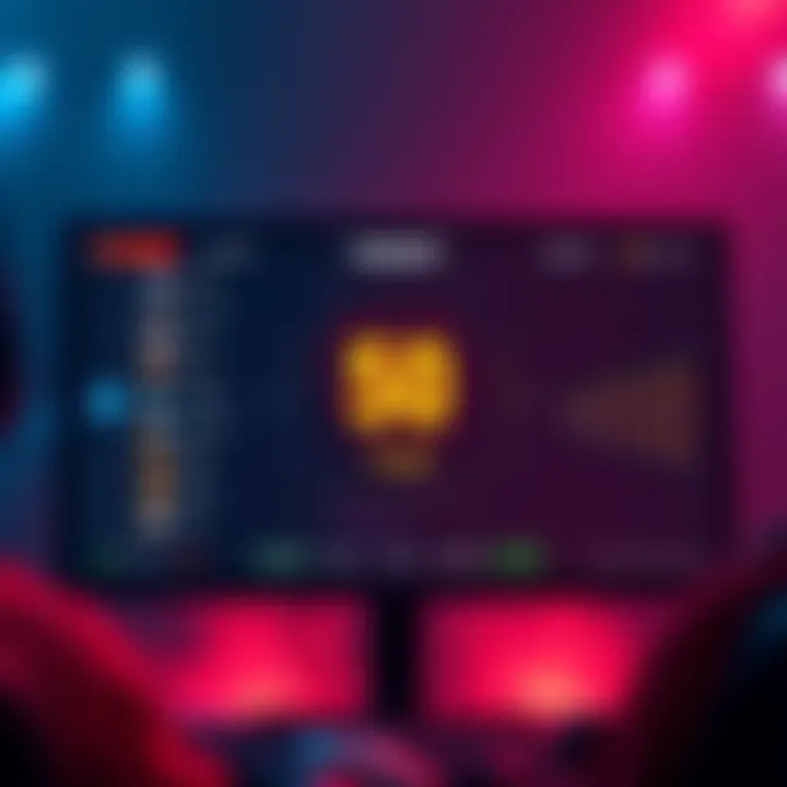 A gaming screen displaying a scoreboard with a highlighted target score of 50, surrounded by player scores and stats.